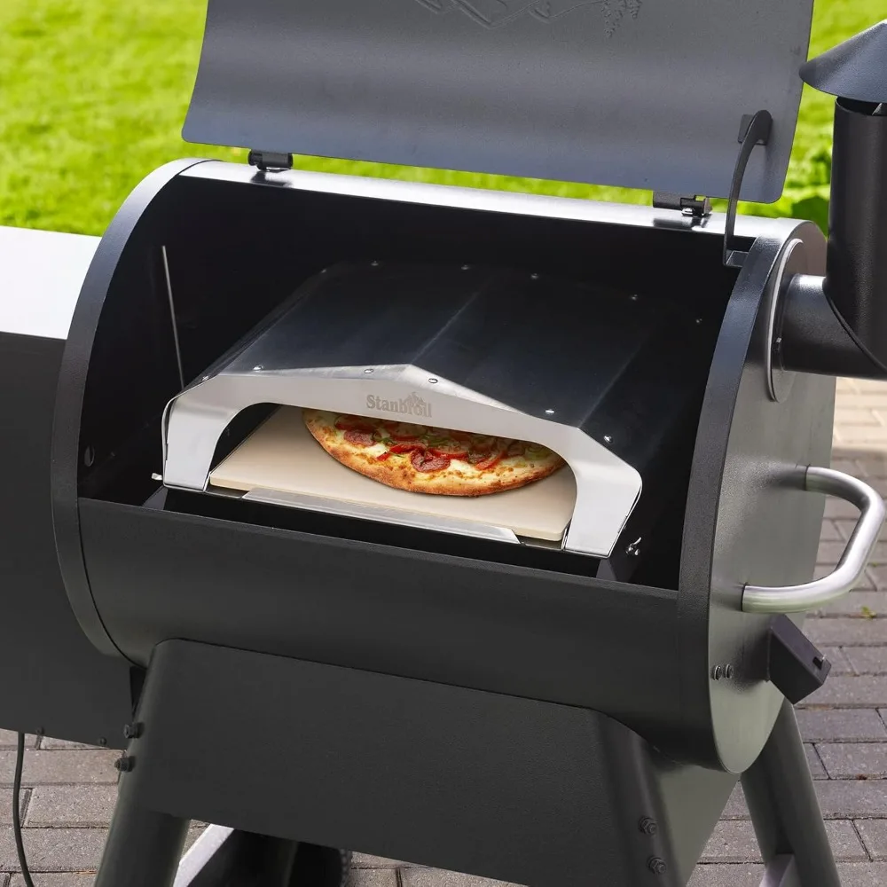 Wood-Fired Pizza Oven Attachment Compatible with Traeger, Pit Boss, Camp Chef, Green Mountain Grills, Z Grills, and Smokin Grill