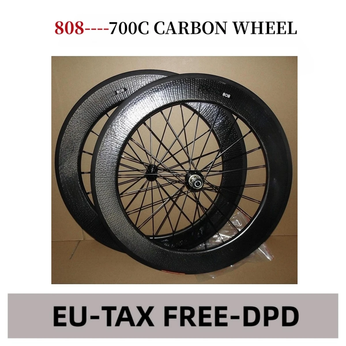 

Dimple 808 700c UD Carbon Road Bike Wheels Bicycle Wheelset Rim/Disc Brake 25*80mm Clincher Tubeless Wheel Glossy Matte DPD XDB