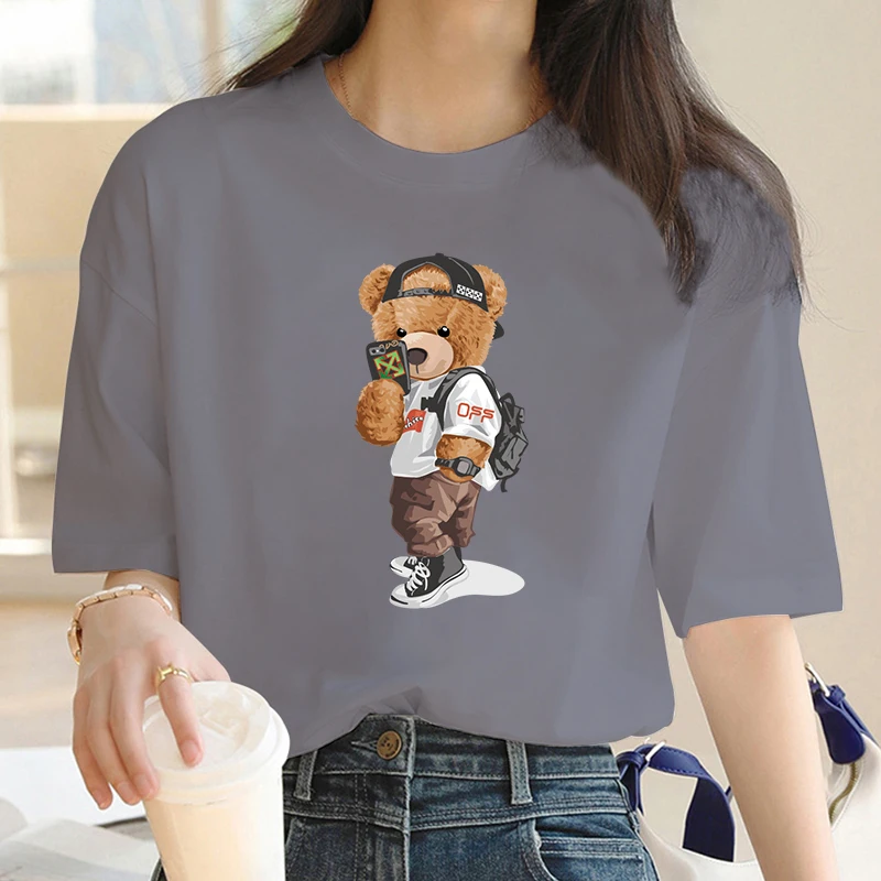 トップス soyy. Photo Tee soooooooy SOLY HUX Women's Y2k Baggy T-Shirts V Neck Half Sleeve