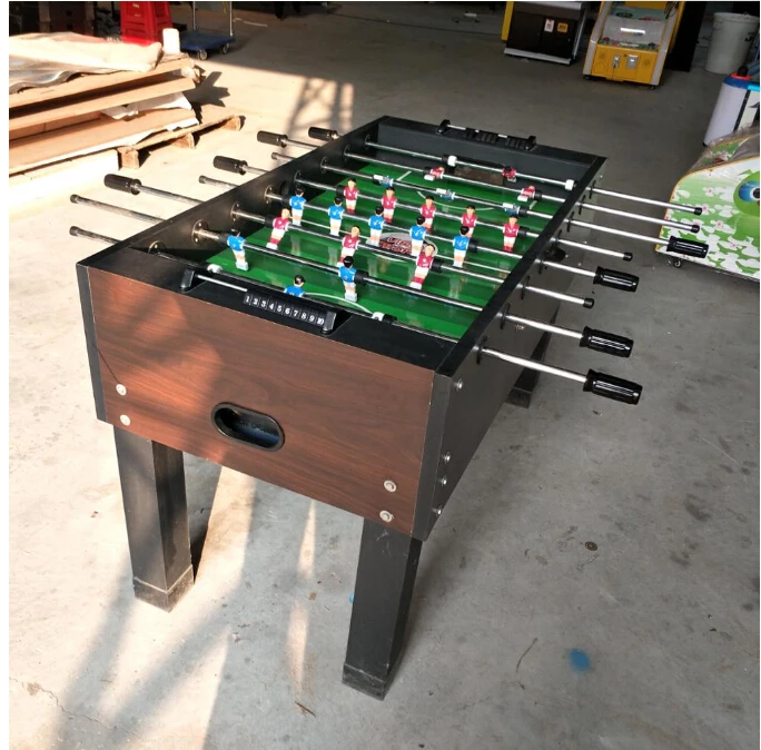 coin operated indoor amusement wooden football table soccer redemption game machine for