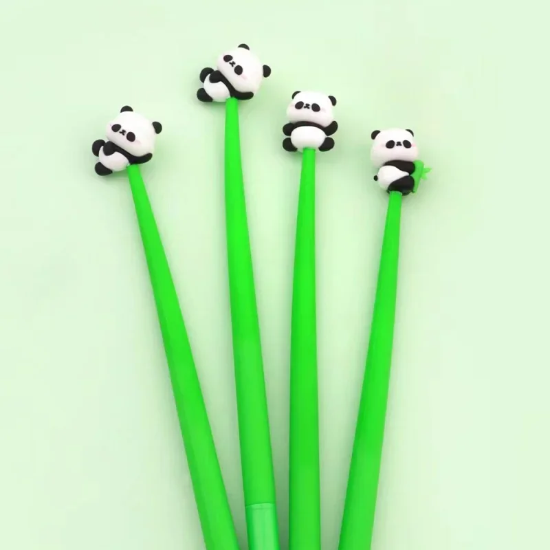 Gel Pen Silicone Panda Shape Swing Signature Pen Student Stationery