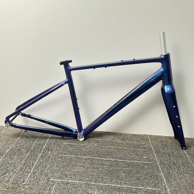 Custom Color Aluminum Alloy Gravel Road Bike Frameset Alloy