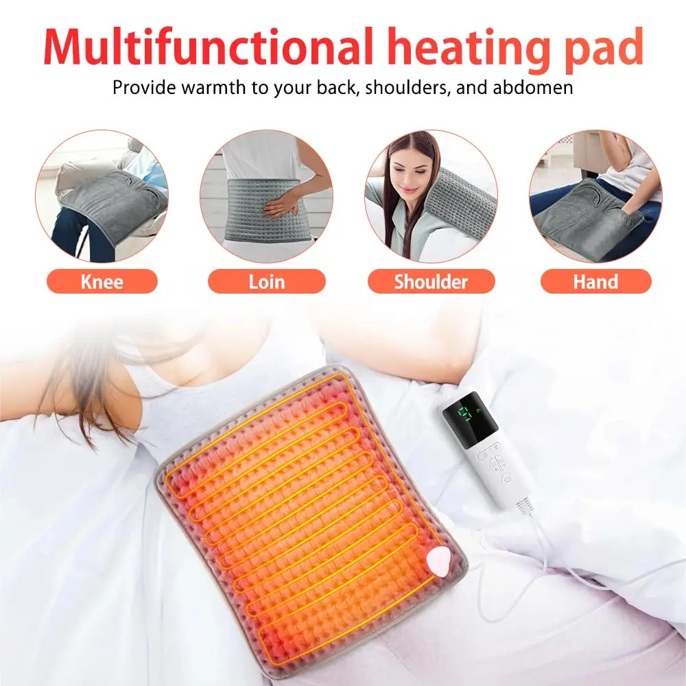 Electric Foot Heating Pad Washable Feet Warmer Household Soft Plush Thermal Blanket Foot Warming Mat for Home Office Bedroom