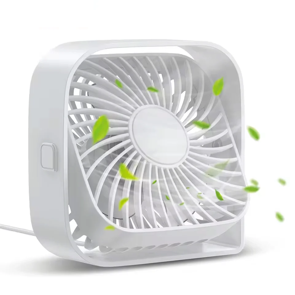 Compact USB-Powered 360° Rotating Desktop Fan
