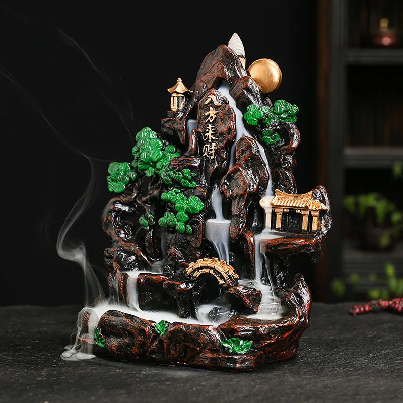 

Meditation Temple Incense Burner Nature Modern Fountain Ritual Incense Burner Ceramics Aromatic Porta Incienso Home Decorations