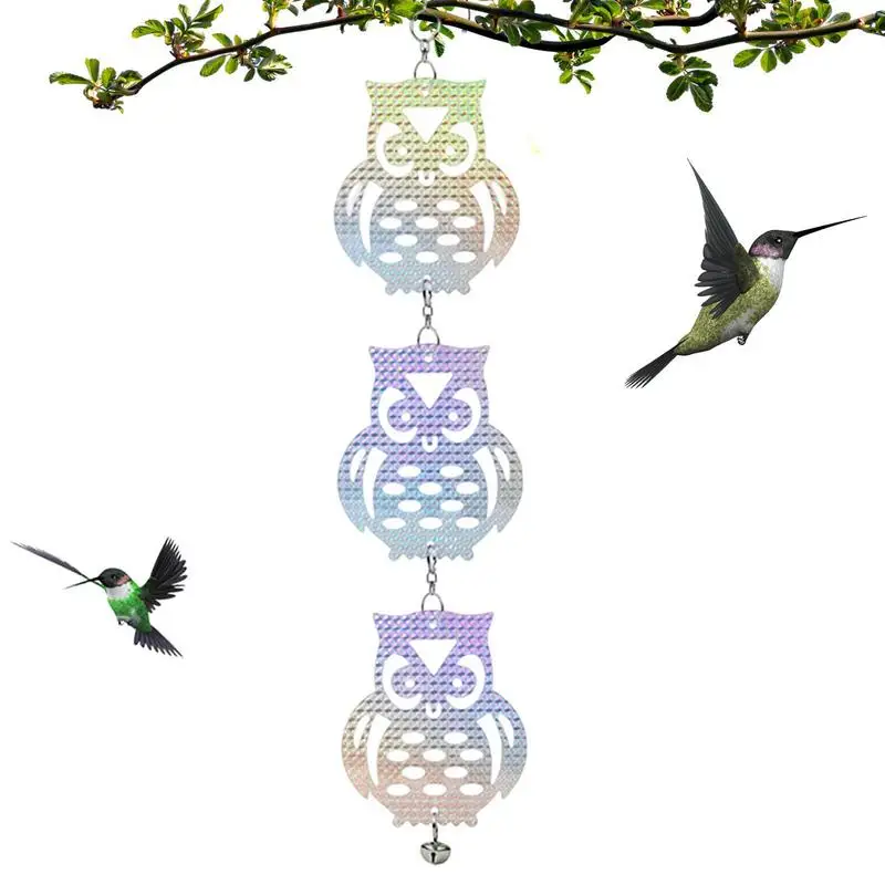 Owl Bird Repellents Control 24.02in Owl-Shaped Reflectors Board for Outdoor Bird Scare Woodpecker Repellents Garden Accessory bird accessories