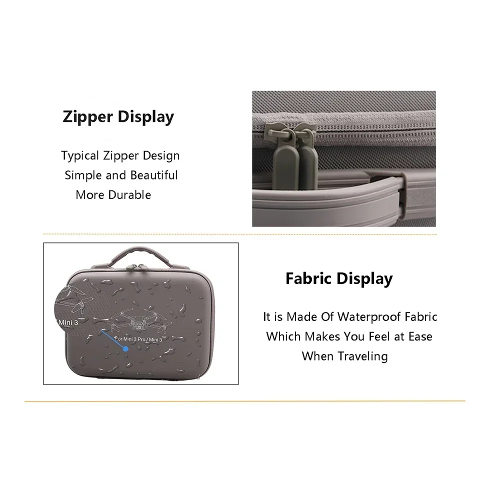 Storage Bag Handbag PU Bag Portable Carrying Case Waterproof Box For DJI Mini 3 Pro Drone Accessories