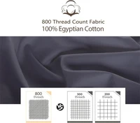 Drap-housse en coton égyptien ultra doux avec bandes élastiques, housse de matelas de luxe 800TC antidérapante 100/140/160/180/200x200cm 4