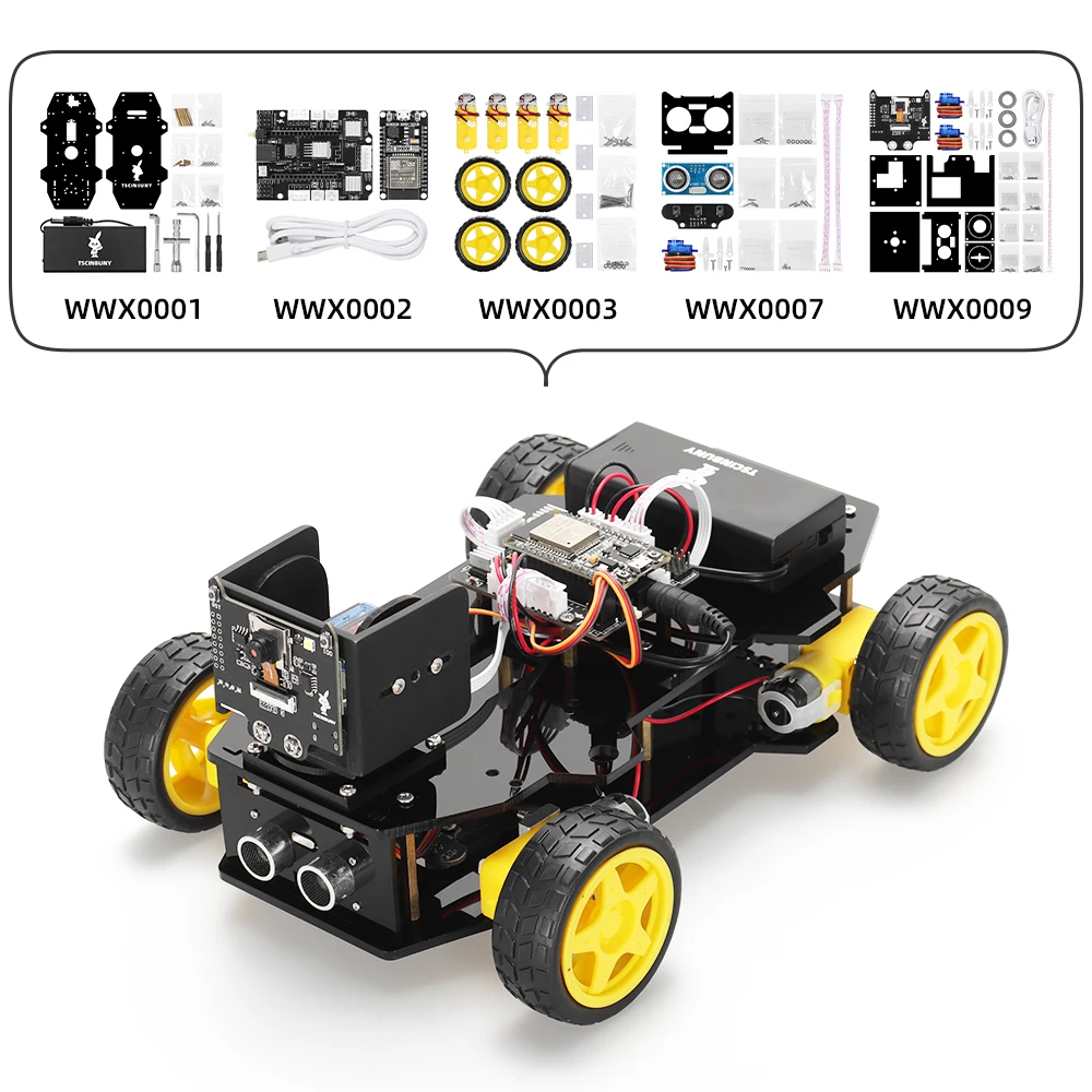 Tscinbuny IoT Vision Robot Kit, ESP32 Camera & Wireless APP Control for Coding Beginners Arduino Automation Learning(No Battery) 5