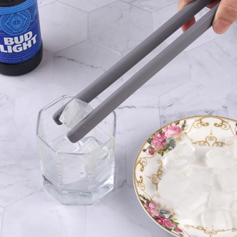 Non-Slip Silicone Tongs Bread Food Barbecue Clip Long Handle Steak Clamp Kitchen Cooking Tools