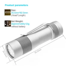  Rechargeable EDC Flashlight LED Torch Light Powerful Self Defense High Power Outdoor Lightings 2800 Lumens 18650 Battery FW3A 