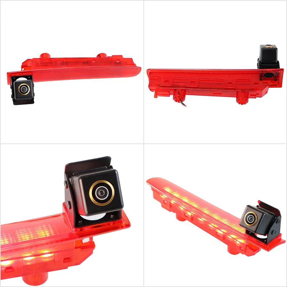 VW 트랜스포터 T5 T6 밴 2010 2019 AHD 1080P 170용 Ownice ° 피쉬아이 렌즈 LED 브레이크 라이트 차량 후방 카메라