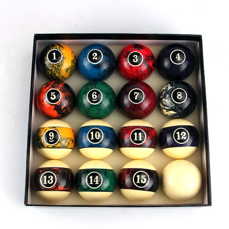 Billiard Ball 57.2mm Marblized Billiard Pool Ball Set 2-1/4inch