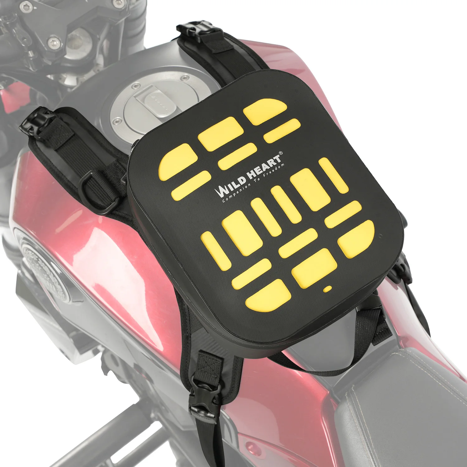 WILD HEART Multifunktionale Hängetasche, Motorrad, wasserdicht, Schnellverschluss, Kraftstofftank-Tasche, Outdoor-Erste-Hilfe-Tasche (klares Schwarz) – Detail 9