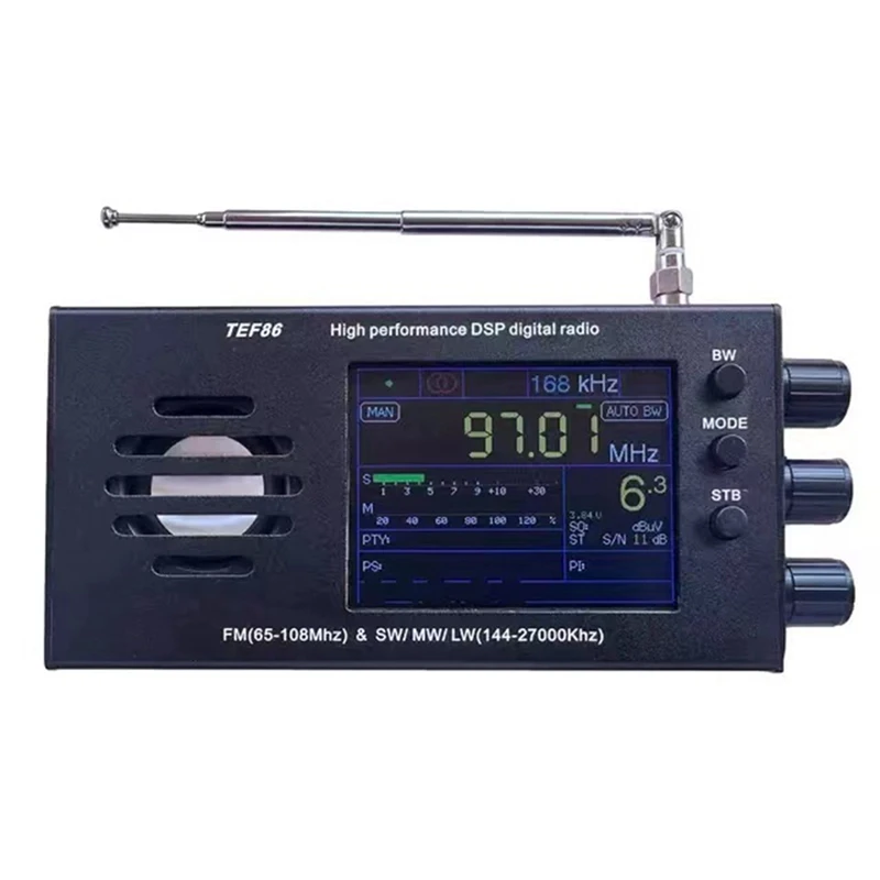 

Радиоприемник TEF6686 FM(65-108 МГц) и SW/MW/LW(144-27000 кГц) DSP с батареей, прочный и простой в использовании