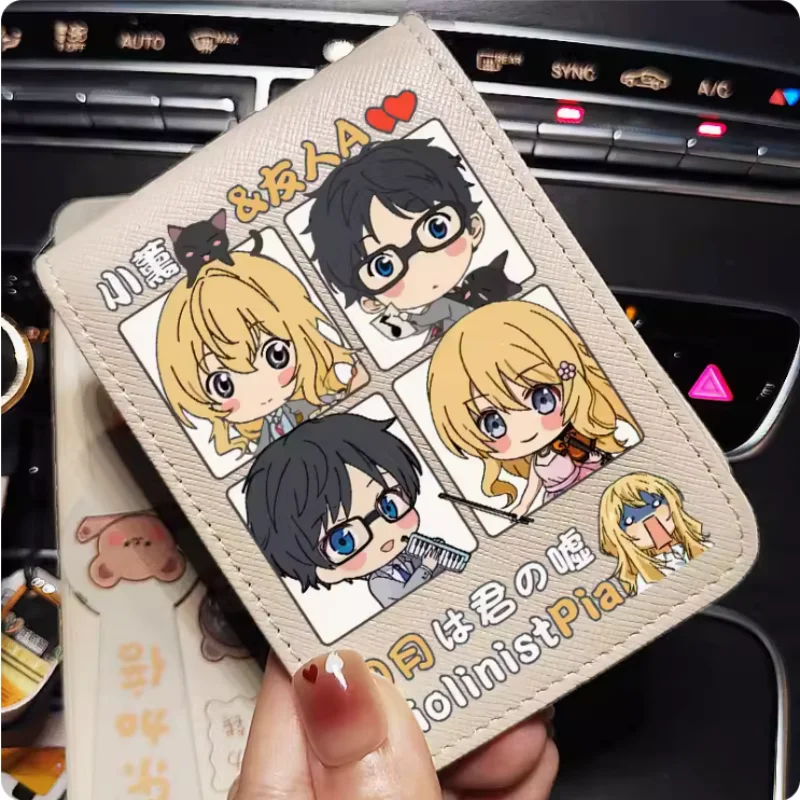 Anime Your Lie in April Cartoon Fashion Wallets PU Purse Card Holder Money Bag Gift B1295 Cosplay