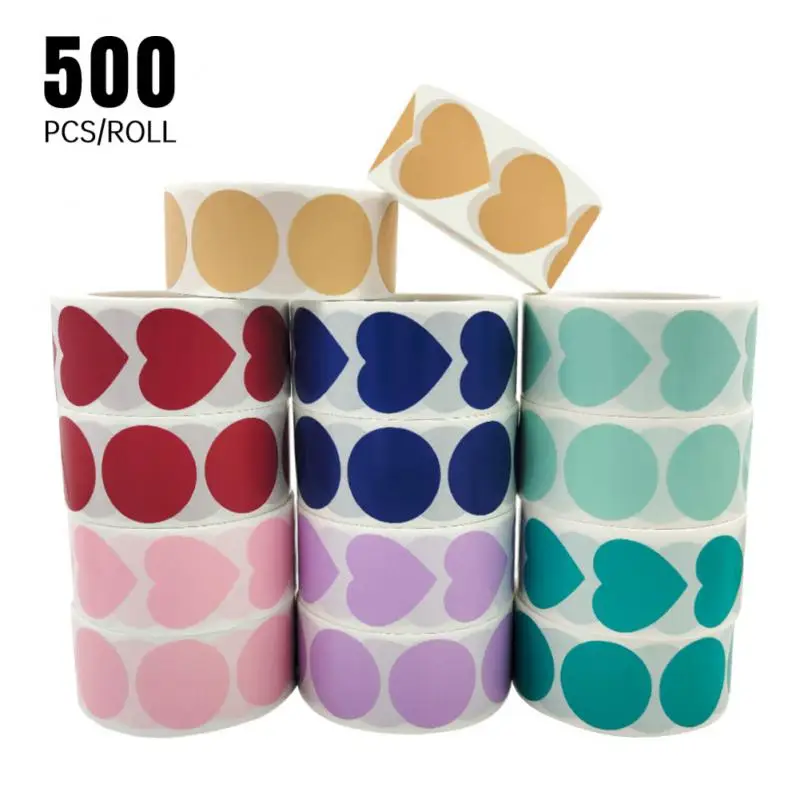 Color Multi-use Cute Love Pentagram Shape Scratch Card Sticker Postcard Wedding Gift Self-adhesive Coating Sticker