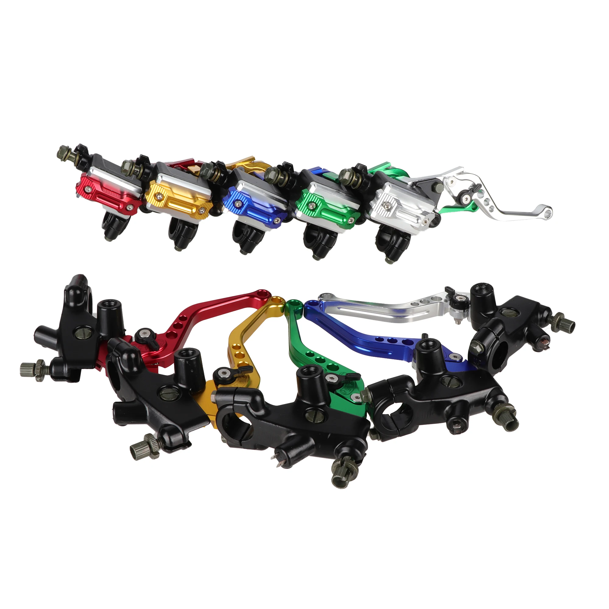 Universal 7/8" 22mm CNC Aluminum Roller Adjustment Motorcycle Master Cylinder Lever Hydraulic Brake Pump Clutch Handle Handlebar