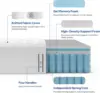 12-Inch Queen Memory Foam Hybrid Mattress, Extra Plush Euro Top, Deep Sleep, Lumbar Support, Fiberglass-Free, No Odor. 6