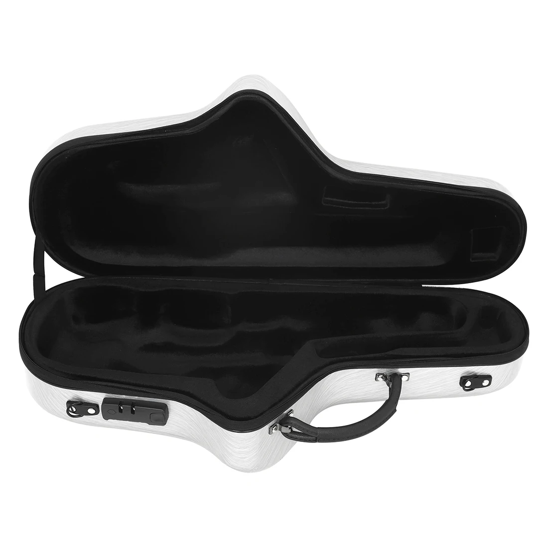 Altsaxophon-Aufbewahrungsbox, Fiberglas, Kompressionsaufbewahrung, leicht, mit verstellbarem Schultergurt, Saks Hard Case-Zubehör – Detail 6