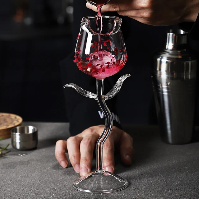 1 Pc Creative Rose Cocktail Glass Luxury Wine Glasses Vasos De Vidrio Wine  Goblet Fantasy Drinking Glasses Glasses Cup Aesthetic - AliExpress