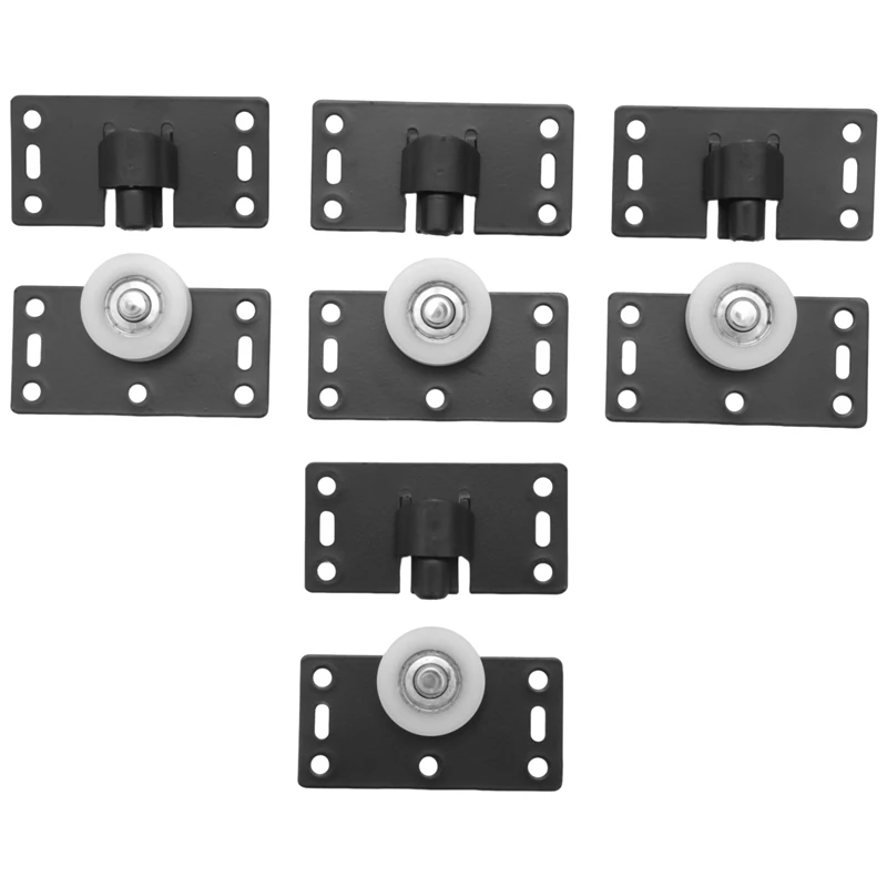 Porta Deslizante Nylon Rodas Corredores para Armário Roupeiro Gabinete Suavemente Mudo Polia Conjuntos