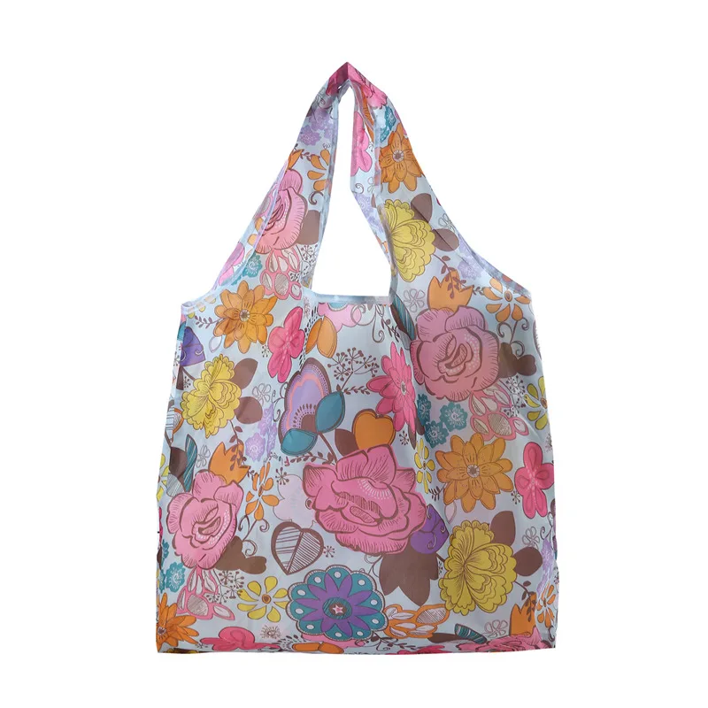 Eco-Friendly Foldable Nylon Shopping Tote - Large, Washable, Reusable, and Durable