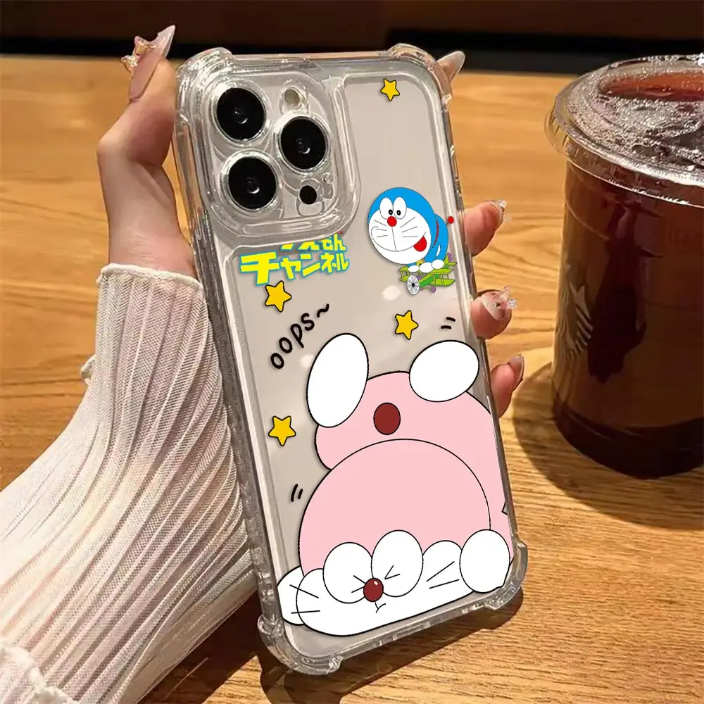 Transparent Cartoon D-Doraemon Cat Phone Case Cover