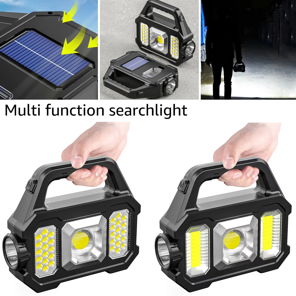 超高輝度ソーラーledキャンプライト Usb充電式 ハンドヘルド ソーラーパワー ランタン サーチライト 新しい Aliexpress