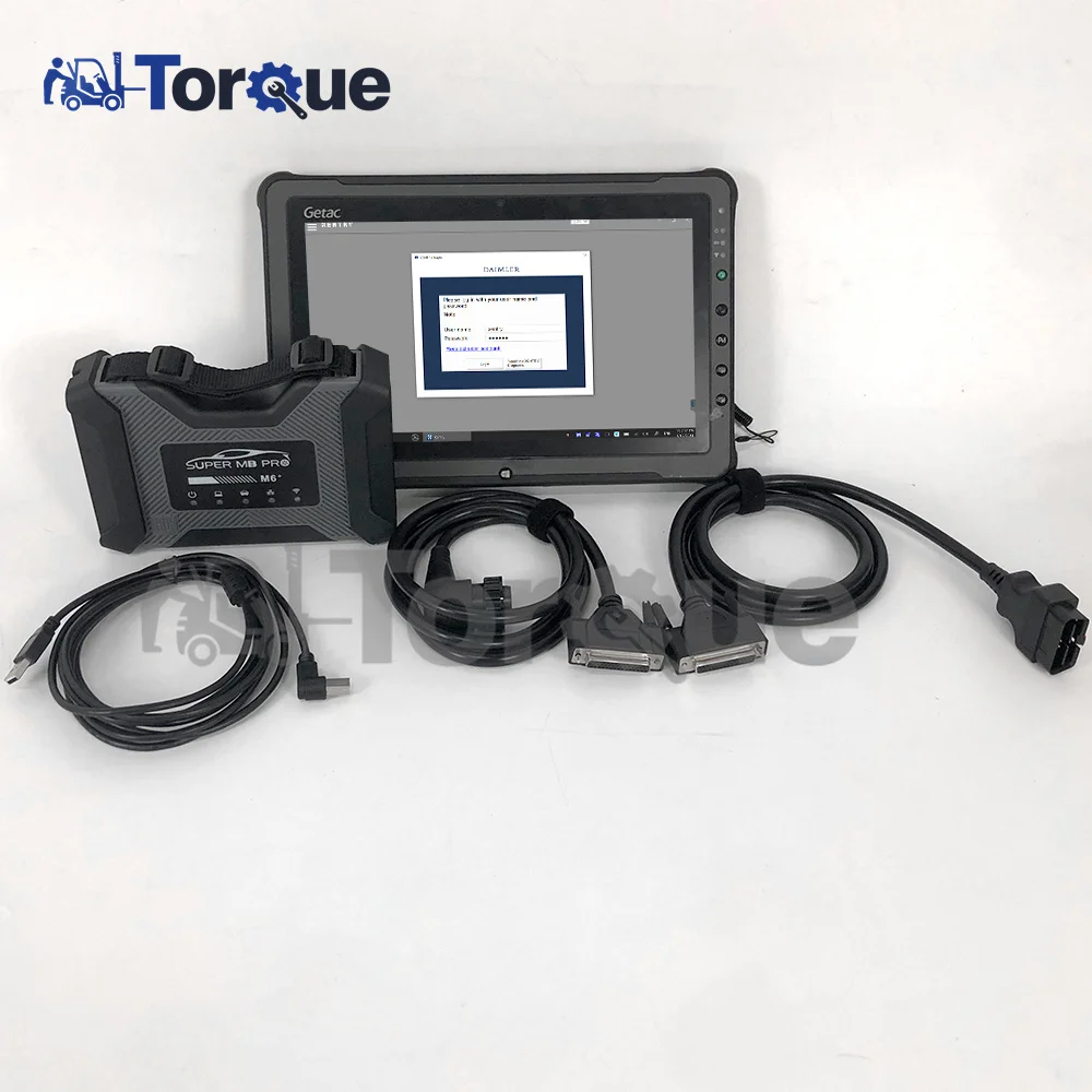 Super Mb Pro M6 Wireless Star Strumento Di Diagnosi Dell'Auto Configurazione Completa Adatta Per Mb Trucks 12V Car,24V Diesel Truck + Tablet Getac