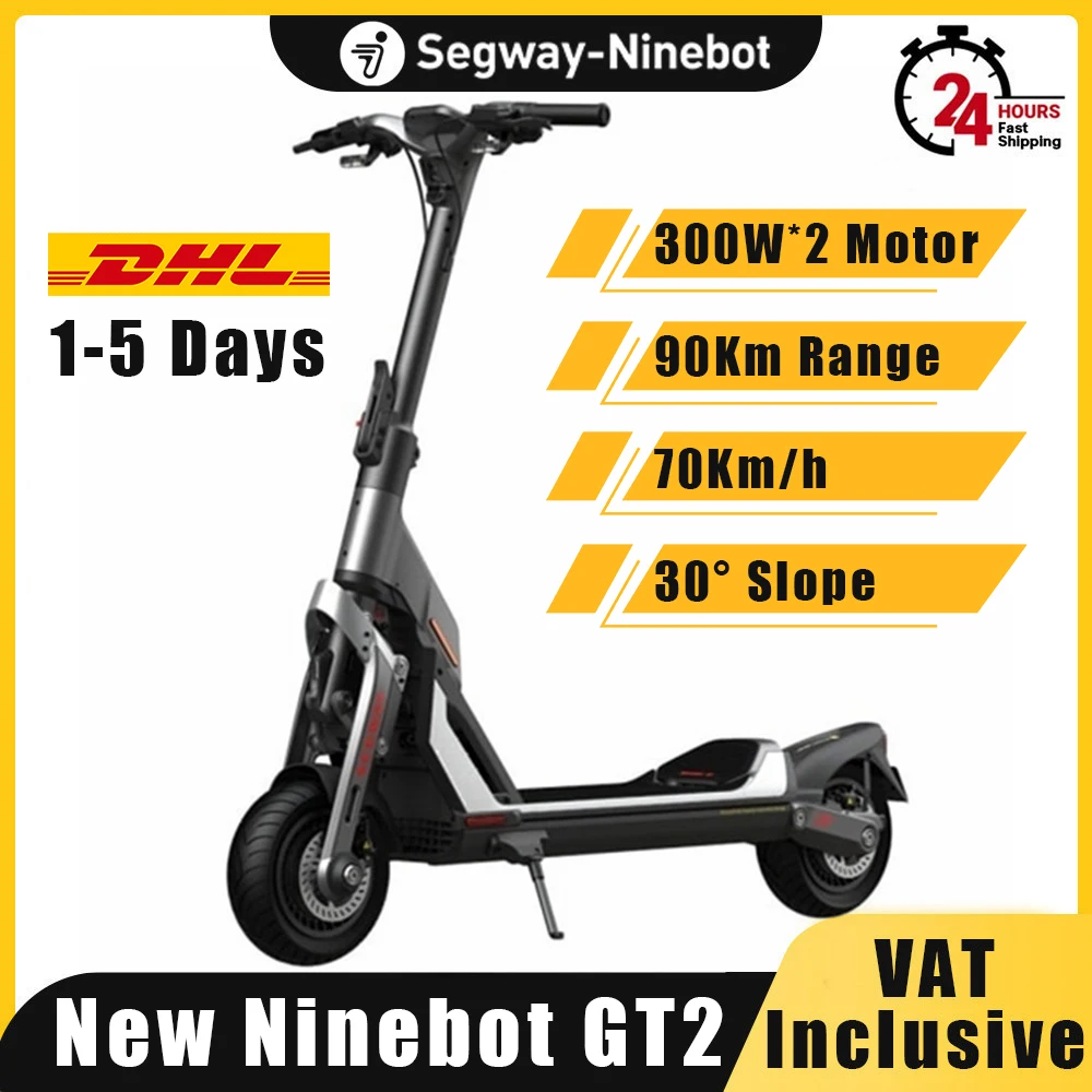Eu Stock Original Ninebot By Segway Gt2 Gt2P Electric Super Smart Scooter 6000W Dual Wheel 70 Km/H 90Km Range Kickscooter