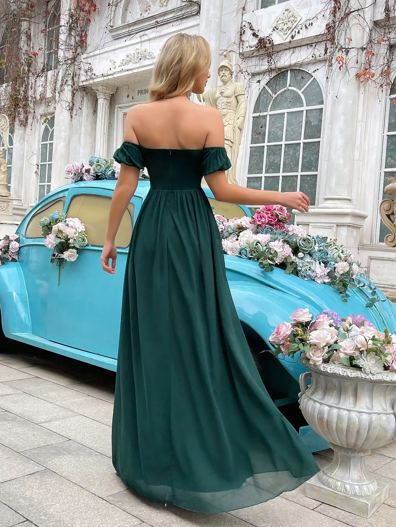 Elegant Chiffon Off Shoulder Formal Evening Dresses Long Luxury Women Bridesmaid Party Dress Cocktail Prom Gowns vestidos
