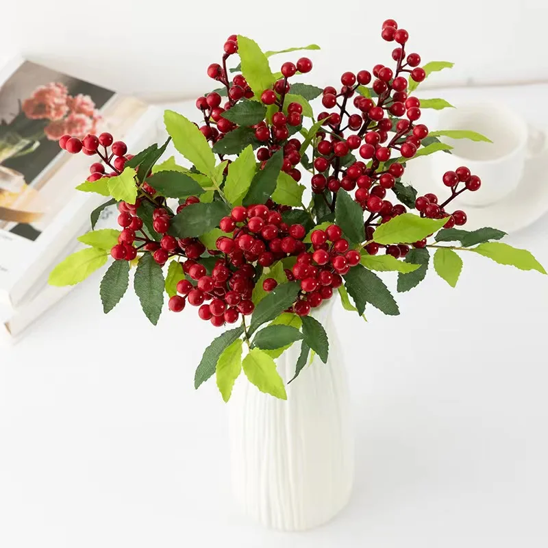 Holly Berry Stem Christmas Berries, Fake Red Berry Branch, Red Berry Picks,  Decor - AliExpress