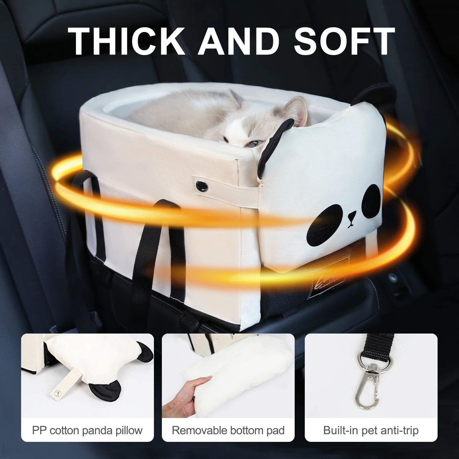 EdenPetz Portable Pet Dog Car Seat Bag with Safety Belt ,Cat Bed Outdoor Travel Pet Carrier