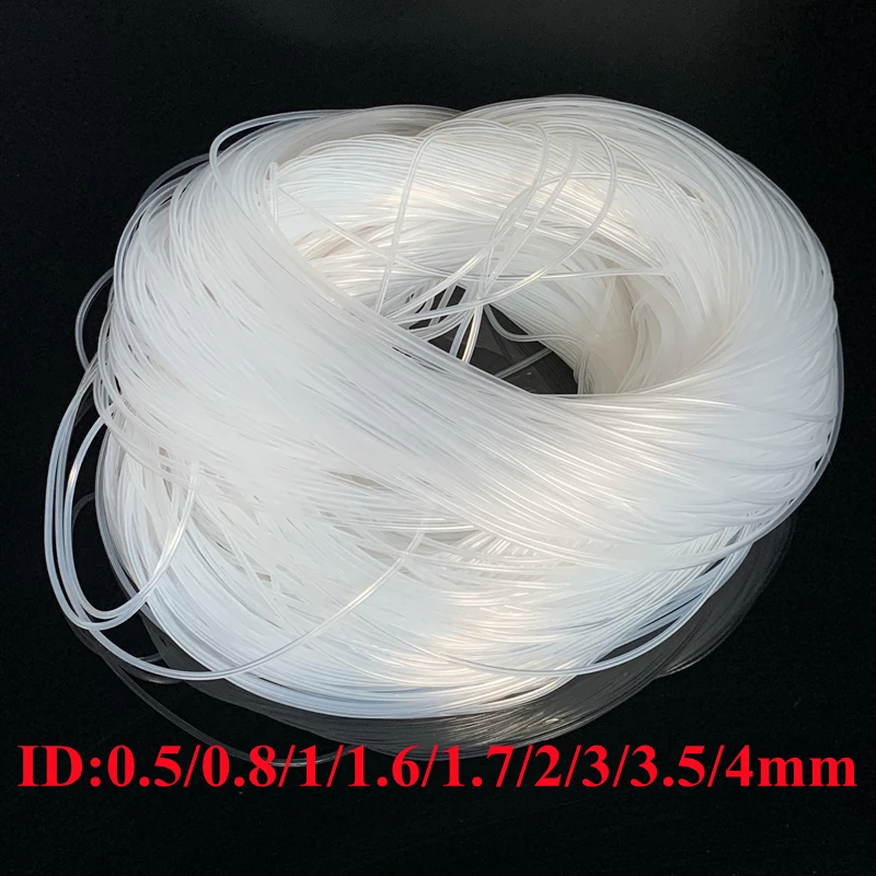 Silicone tube 5M/10M Transparent Flexible ID 0.5 1 1.5 2 2.5 3 3.5 4 mm Food Grade Temperature Resistance Nontoxic