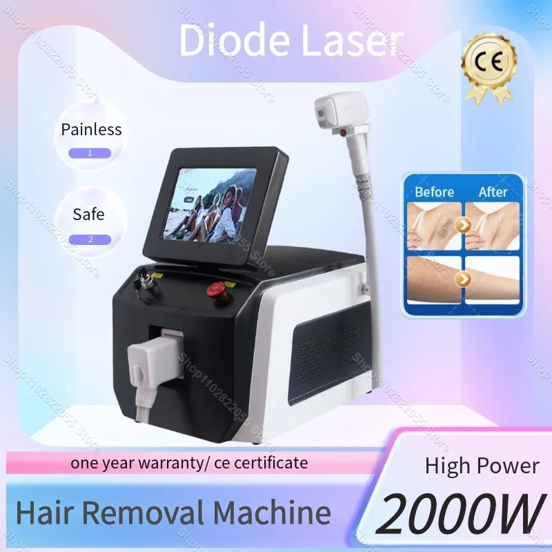 808nm Diode Laser Hair Removal Machine Ice Cooling System Freezing Point Painless Hair remove for Women Skin Rejuvenation