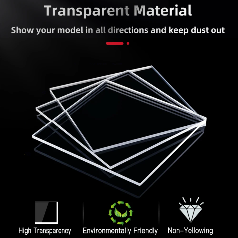 Acrylic display box for lego bricks 42111 display case for Dom's Dodge building block dustproof clear model car storage box 6