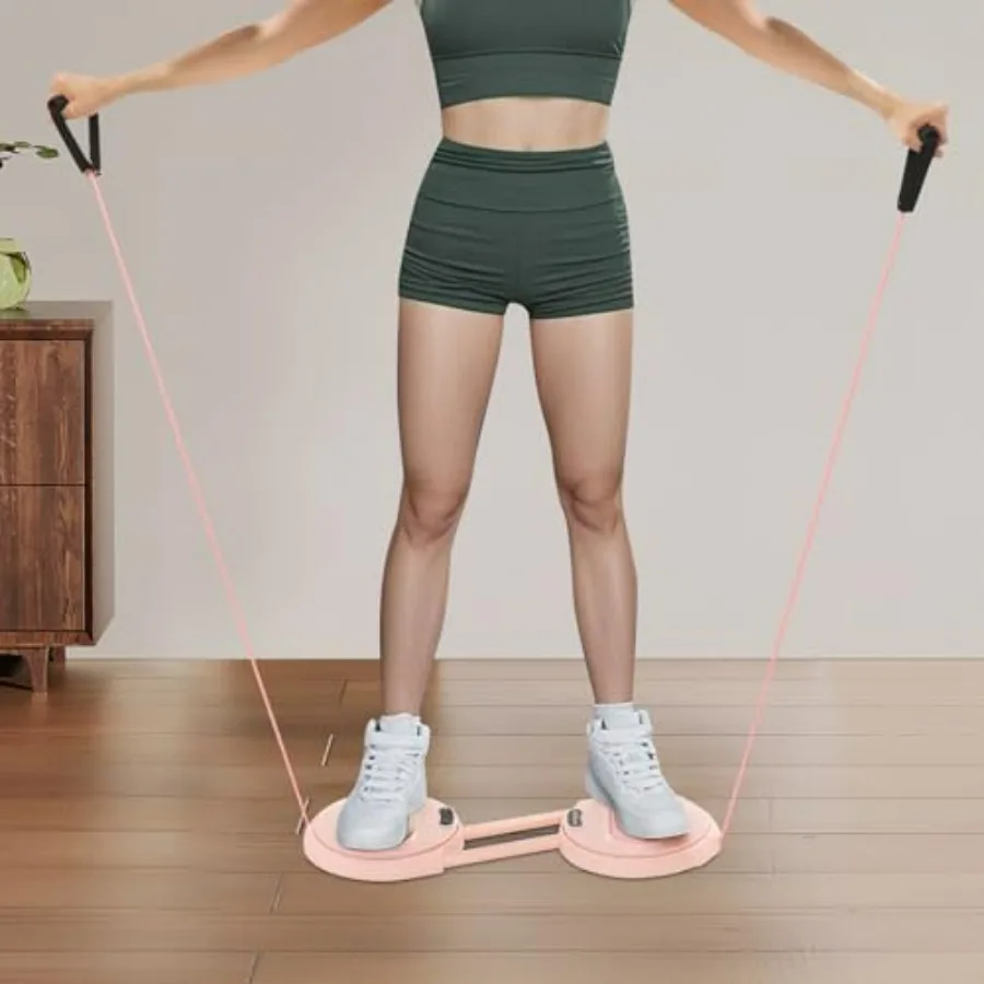 220 lbs Waist Twisting Machine, Ab Twister Board with LCD Counter Display & Resistance Bands, Adjustable Waist Twisting Disc for