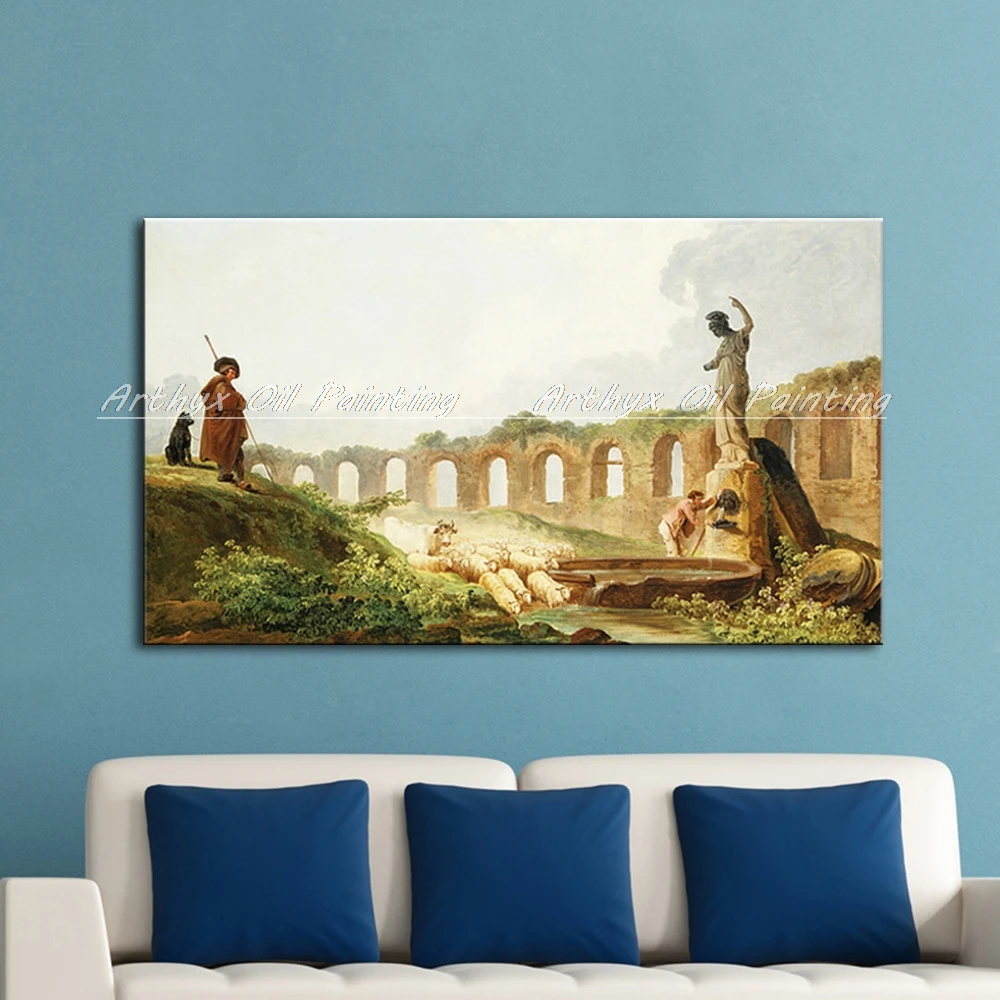 

Arthyx Handpainted Free Range Landscape Impressionist Reproduction Famous Oil Painting On Canvas,Wall Art,Picture For Home Decor