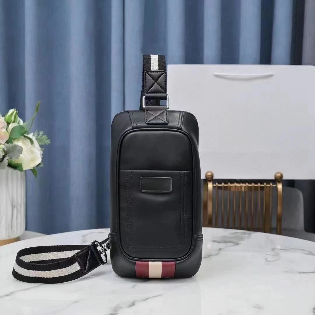 Luxury B Style Shoulder Bag Men's Casual Business Shoulder Bag Crossbody Bag Leather High Quality Men Chest Bag