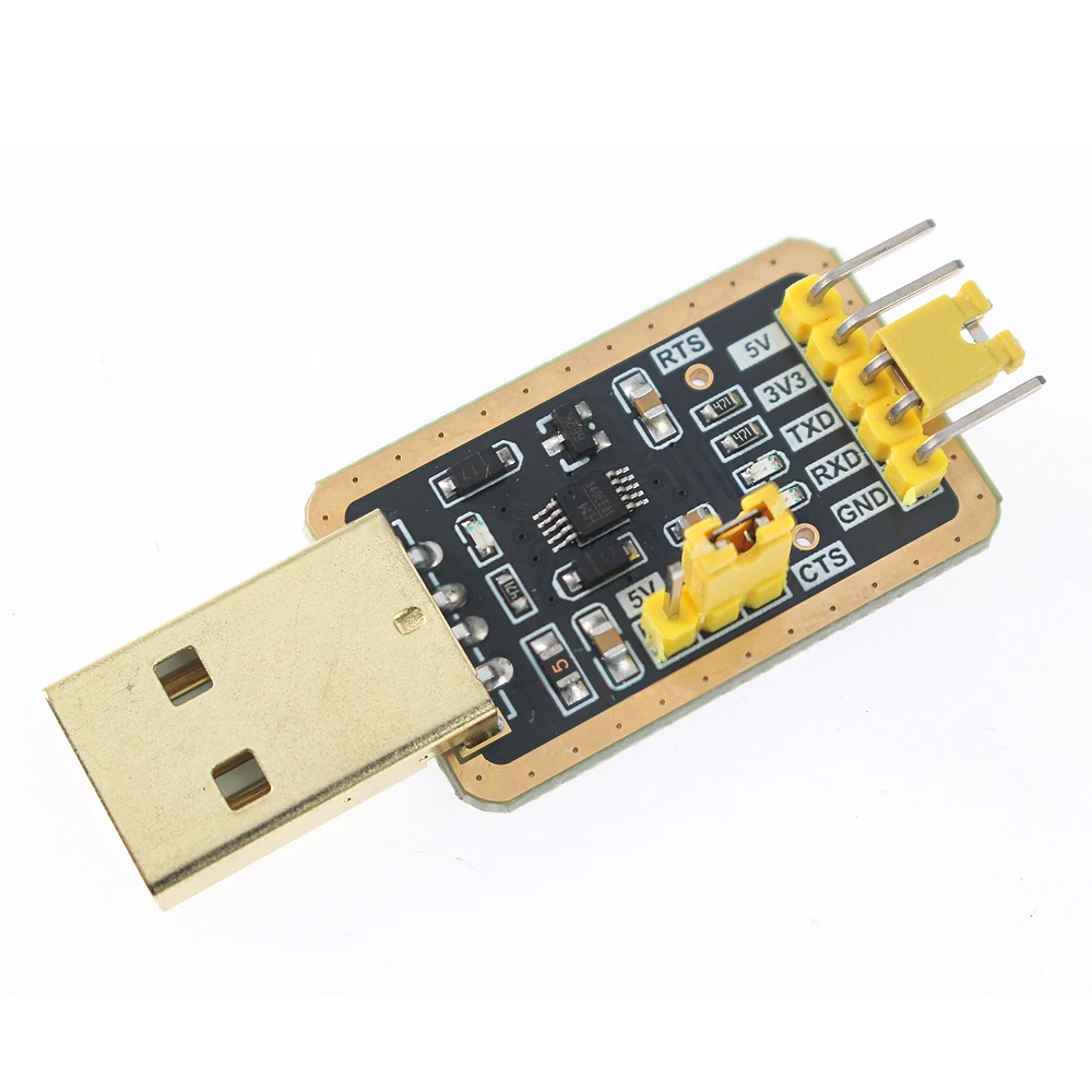 Luxurious Gold CH340E USB To TTL Module Serial Port Converter UART Module 3.3V 5V Electronic Kit