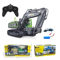 HUINA 1558 RC Excavator 1/18 11CH Rechargeable Remote Control Car Model Outdoor Toys for Kids Gifts TH20314 1