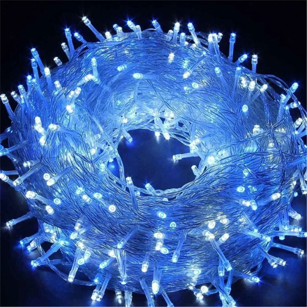 Luci natalizie 5M 10M 20M 30M 50M 100M Led String Fairy Light 8 modalità Luci natalizie per patio Festa di nozze Luci natalizie