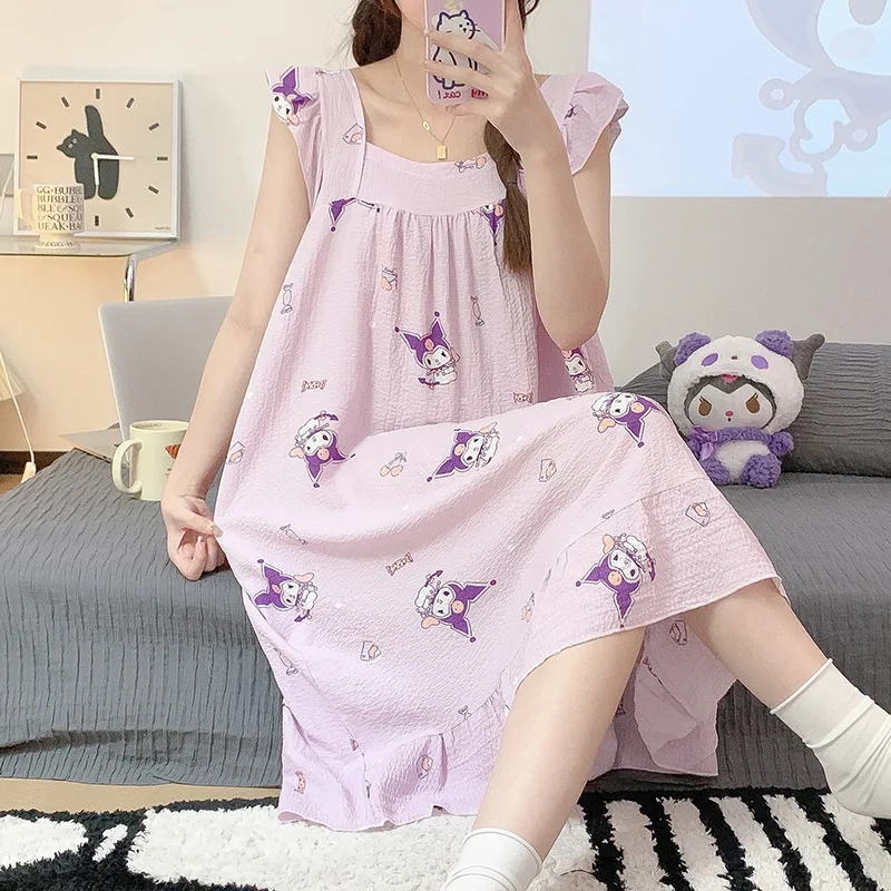 Kawaii Japanese Anime Embroidery Stereo flower Gauze Nightdress main image 1