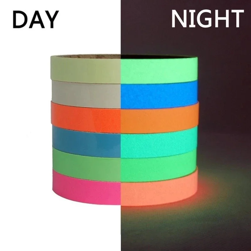 Luminous Tape 3/5/10M Green/Blue/Pink Three-Colour Night Vision Glow In Dark Safety Warning Security Stage Home Decoration Tapes luminous tape fluorescent tape