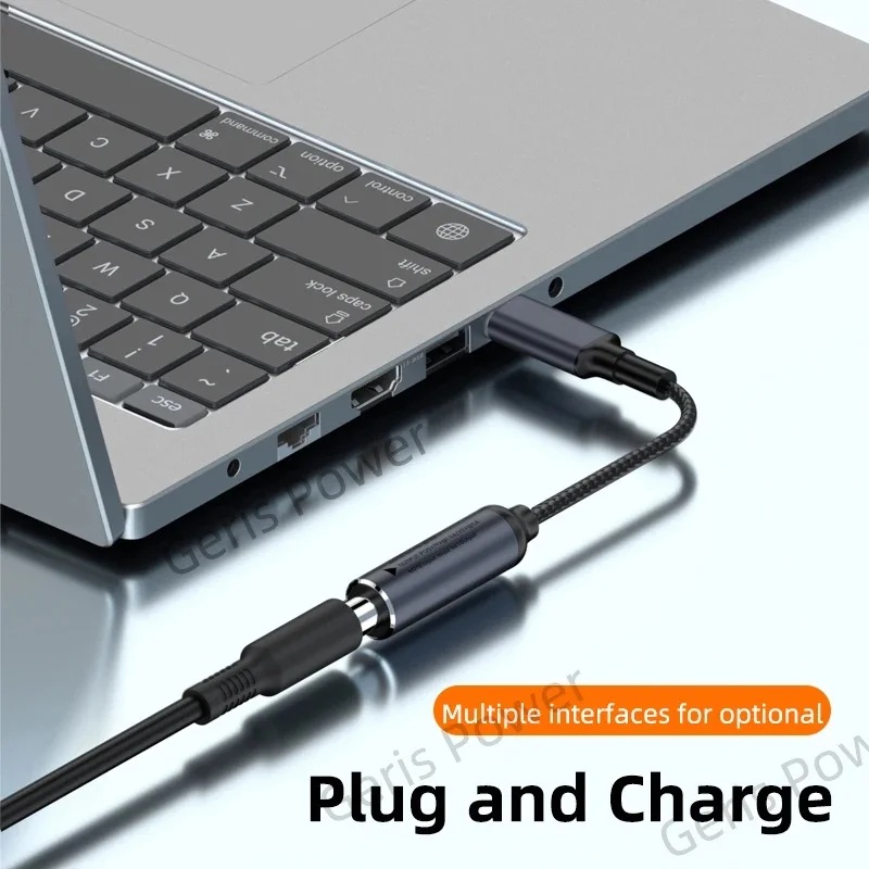 100W USB C PD 고속 충전 케이블 DC 4.5x3.0 7.4x5.0 5.5x2.5mm-Lenovo Dell Hp Asus 노트북 케이블 용 유형 C 전원 어댑터 코드