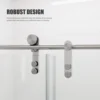 Shower Door 56-60" W × 76" H Glass Shower Door,Frameless Shower Door with Handle and Seal Strip for Waterproof,Sliding ,Sliver 2