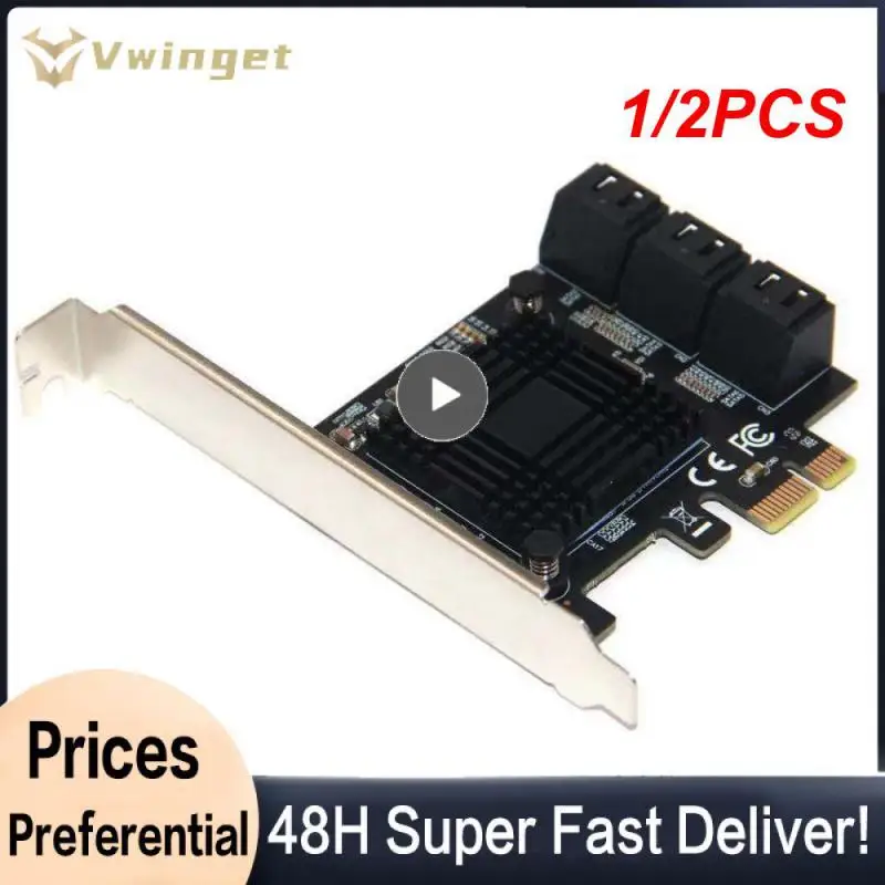 

1/2PCS Port SATAI Express Expansion Card PCI-E/PCIE SATA Controller SATA Multiplier SATA3 6Gbps ASMedia ASM1166 Chip for HDD SSD