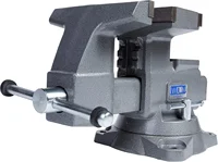 Reversible Bench Vise 8" Jaw Width 9-1/4" & 14-1/2" Jaw Opening, 4-3/4" Throat Dual lockdowns and a 360° swivel base 1