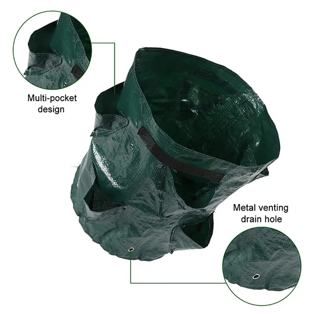 5/7/10 Gallon Multi-Szájú Táska Eper Paradicsom Ültetési Táskák Újrafelhasználható Ültetvényes Edények Kerti Zöldség Virág Gyógynövény Ültetvény - Image 4